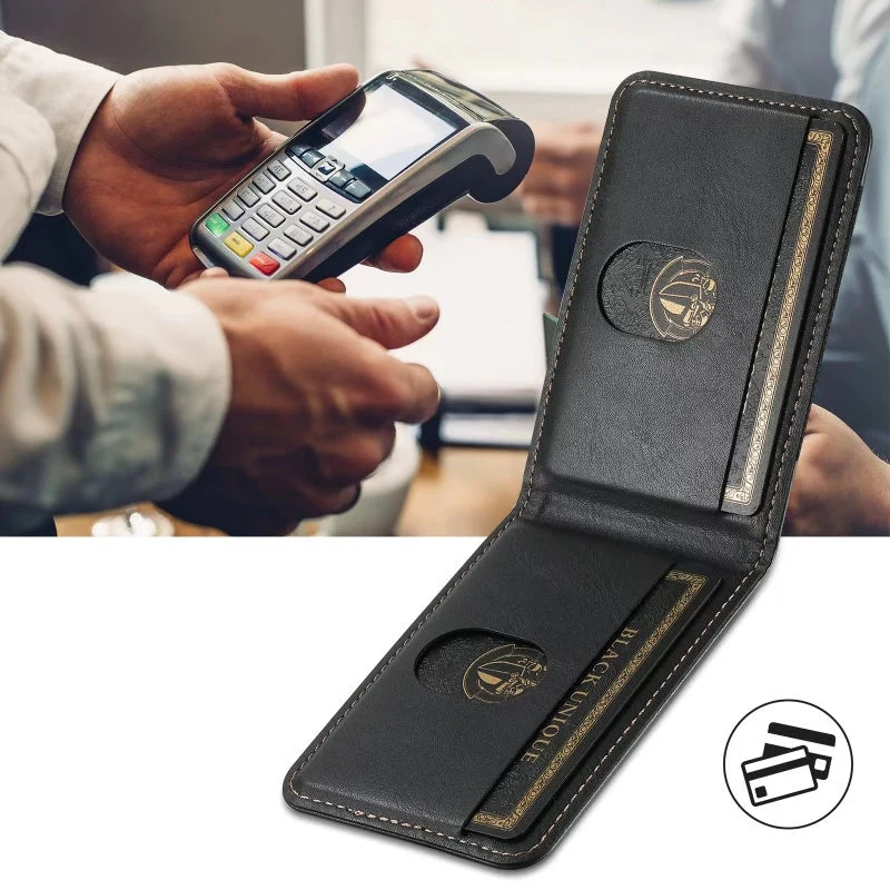 LuxCase Leder Handyhülle mit Kartenhalter und Ständer – Kompatibel mit iPhone | Skanto