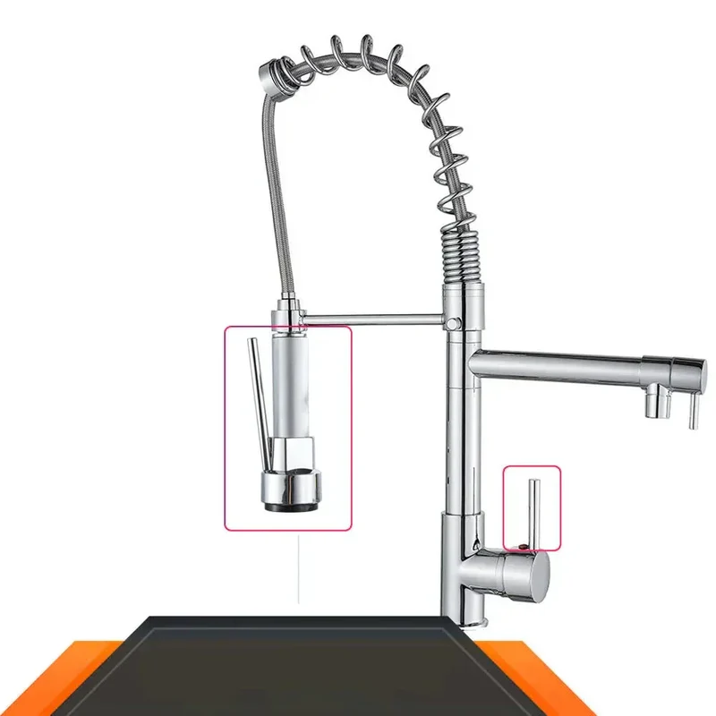 AquaWave Pro – Luxuriöser Küchenarmatur mit Doppelauslauf Skanto