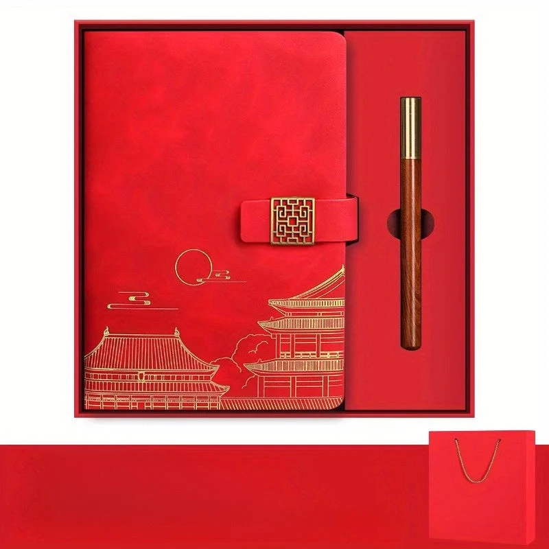 Imperia Luxe Geschenkset – Notizbuch, Thermosflasche und Stift in Geschenkbox | Skanto
