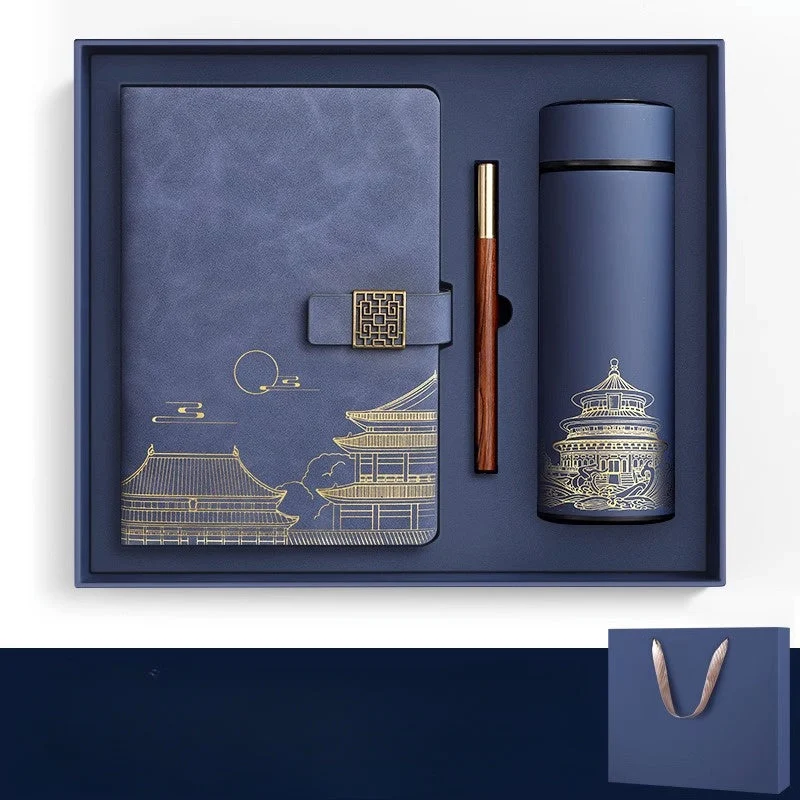 Imperia Luxe Geschenkset – Notizbuch, Thermosflasche und Stift in Geschenkbox | Skanto