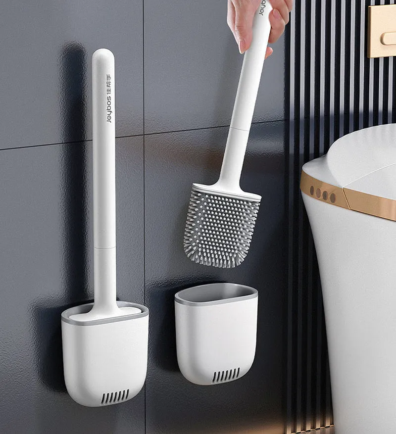 SiliClean – Antibakterielle Silikon-Wand-Toilettenbürste Skanto