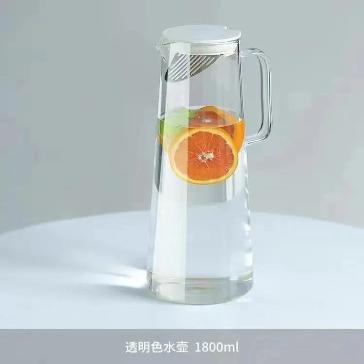Glass Pitcher with Lid Easy Clean Heat Resistant Glass Water Jug | Skanto