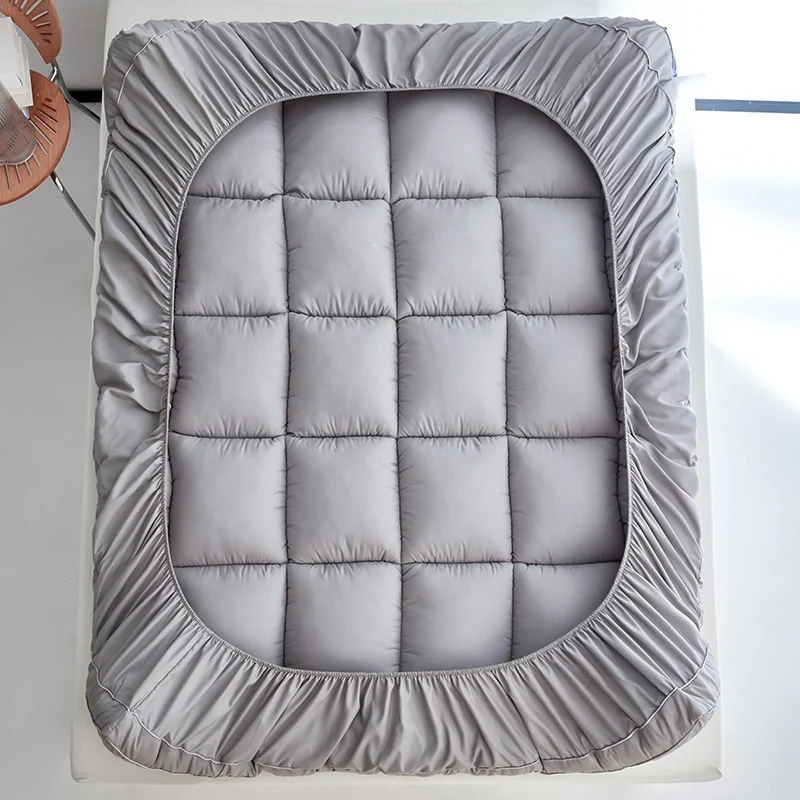 Ultimative kühlende Matratzenauflage – Premium gesteppter Pillow Top, luxuriös flauschig und ultra-atmungsaktiv mit sicherem 14-18 tiefem Taschenbezug – Verbesserter Schlafkomfort, 1 Stk. | Skanto