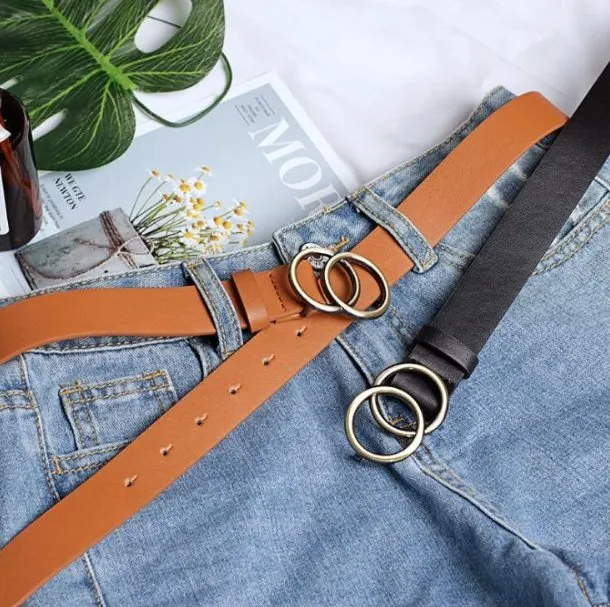 Skanto - Damen-Ledergürtel mit O-Ring-Schnalle