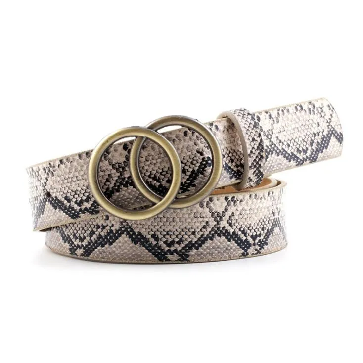 Skanto - Damen-Ledergürtel mit O-Ring-Schnalle
