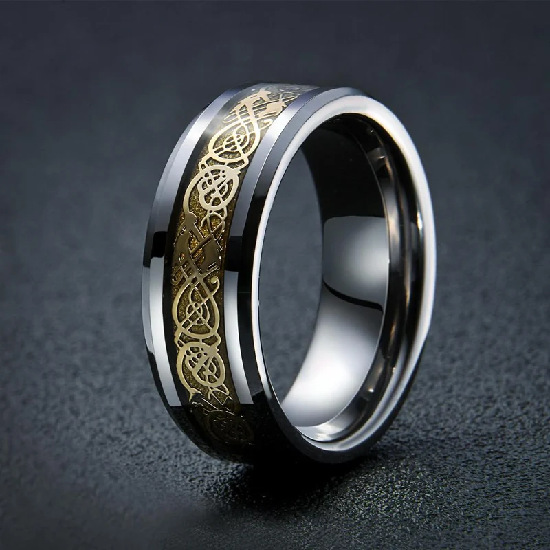 Drachenatem - Wikingerring aus Stahl | Skanto