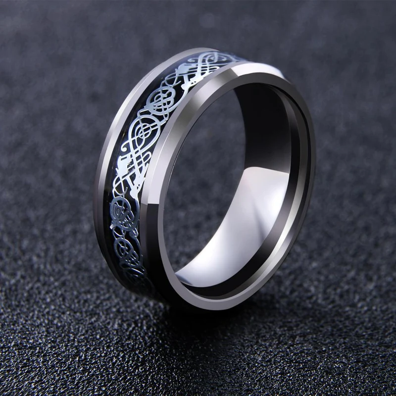 Drachenatem - Wikingerring aus Stahl | Skanto