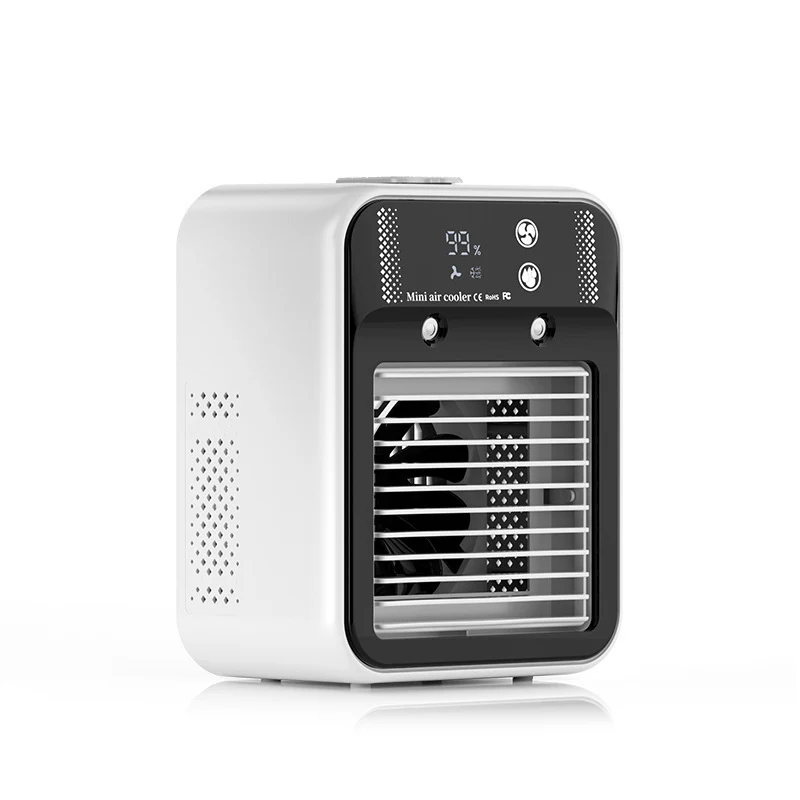 Unisex Tragbarer Mini-Luftkühler mit Luftbefeuchter, Digitalanzeige, USB-betrieben Skanto