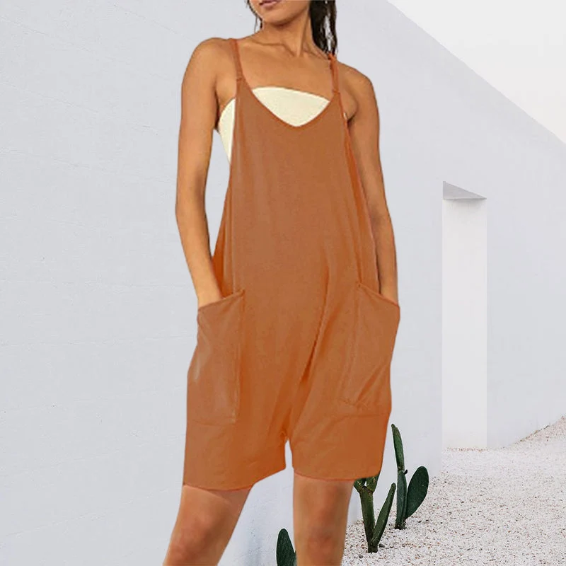 Ärmelloses Kleid mit Taschen | Skanto