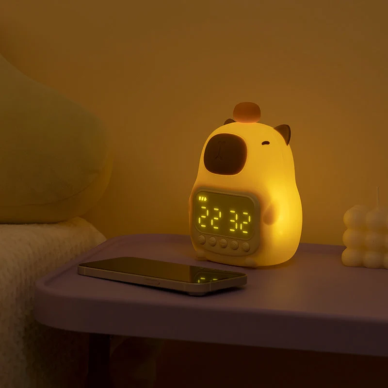 Niedliches Capybara Nachtlicht LED – Kinderwecker & Schlafzimmer-Nachtlampe | Skanto