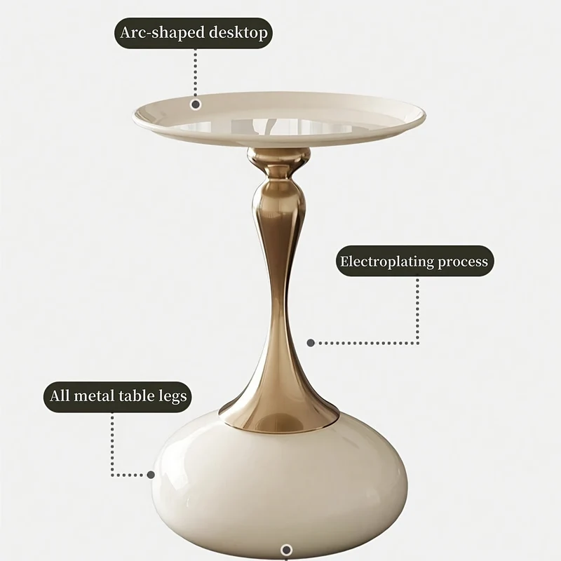 Moderner Beistelltisch mit Keramikfuß und Metallbeinen – 55 cm hoch | Skanto