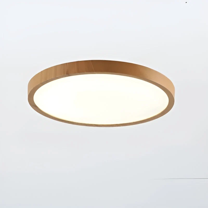 GrainGlow Light – Moderne, ultradünne Deckenlampe aus Holz | Skanto