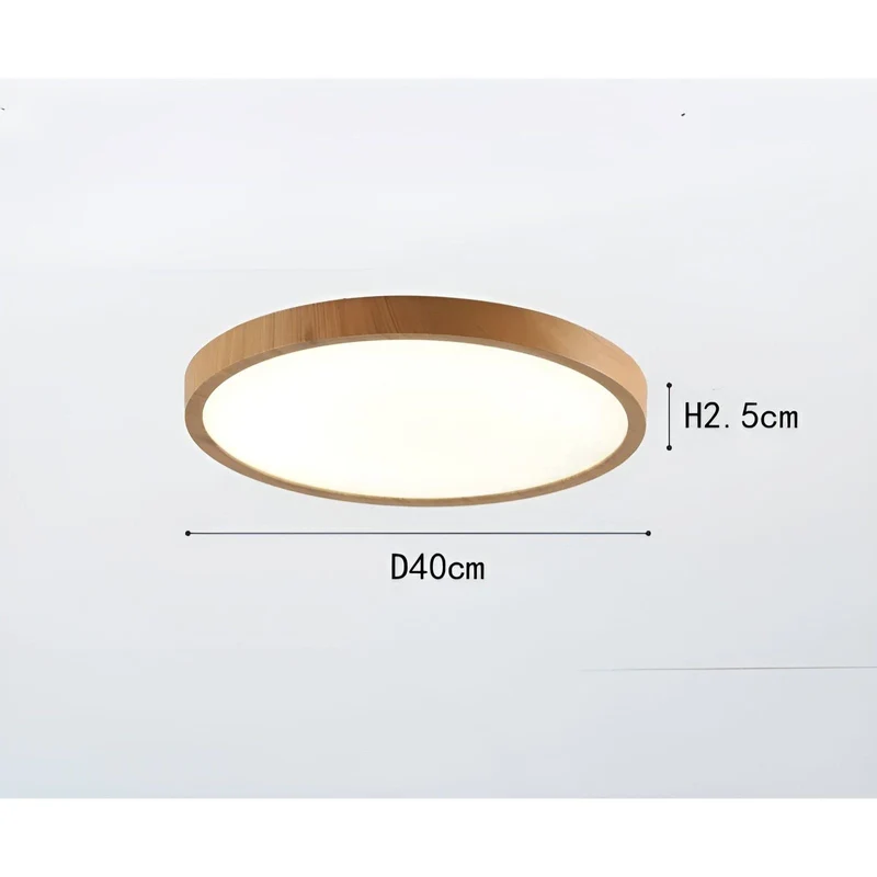 GrainGlow Light – Moderne, ultradünne Deckenlampe aus Holz | Skanto
