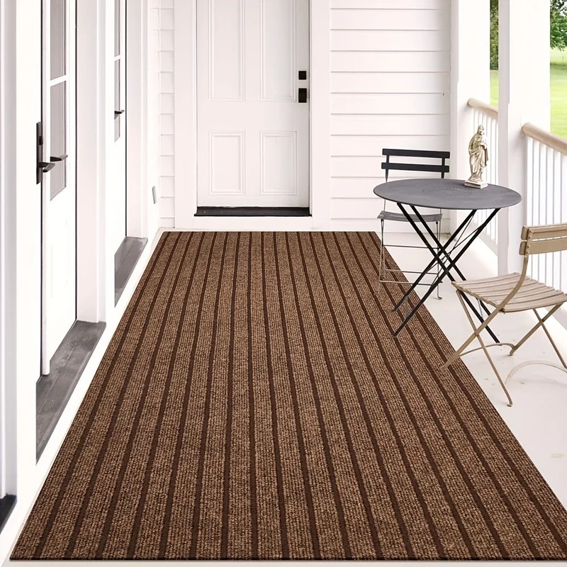Rutschfester Läufer – Waschbarer Teppich mit Gummirücken für Innen- und Außenbereich | Perfekt für Flur und Balkon | Skanto