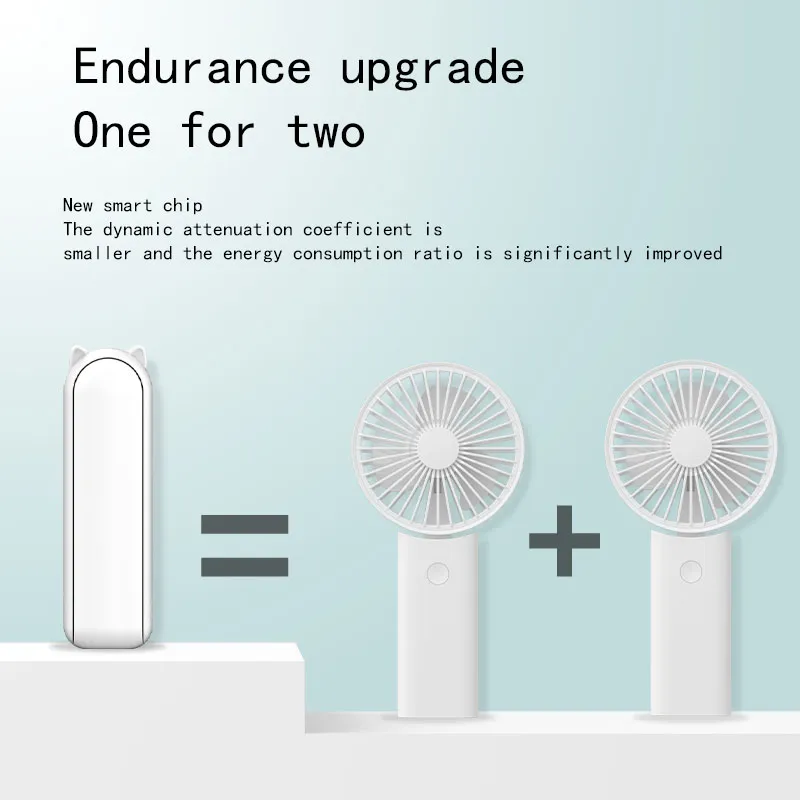 Neuer tragbarer Mini-Handventilator – Kreativ, dreistufig einstellbar, einfarbig, USB-wiederaufladbarer kleiner Ventilator | Skanto