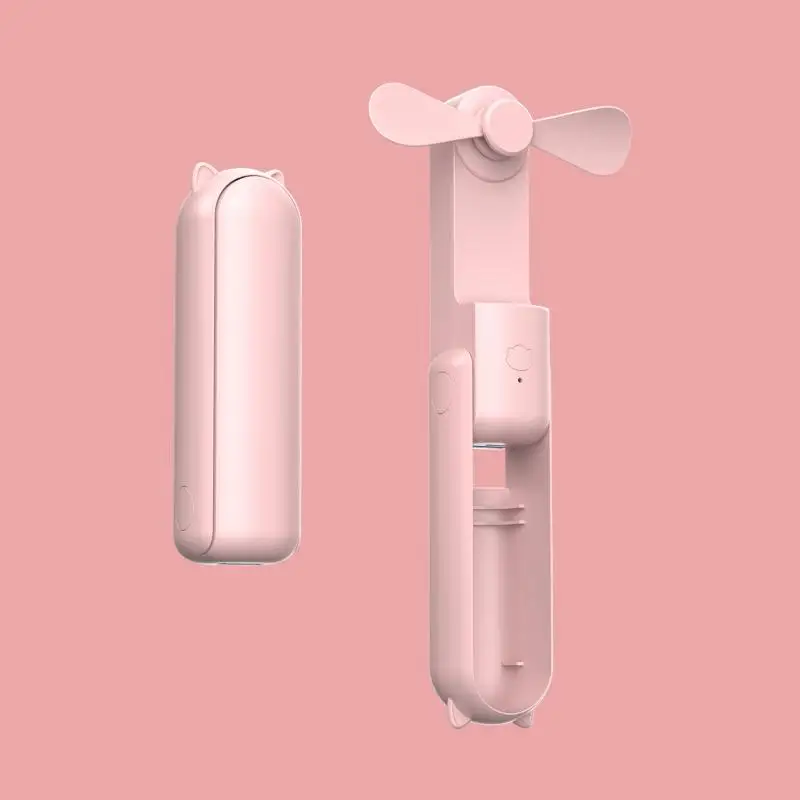 Neuer tragbarer Mini-Handventilator – Kreativ, dreistufig einstellbar, einfarbig, USB-wiederaufladbarer kleiner Ventilator | Skanto