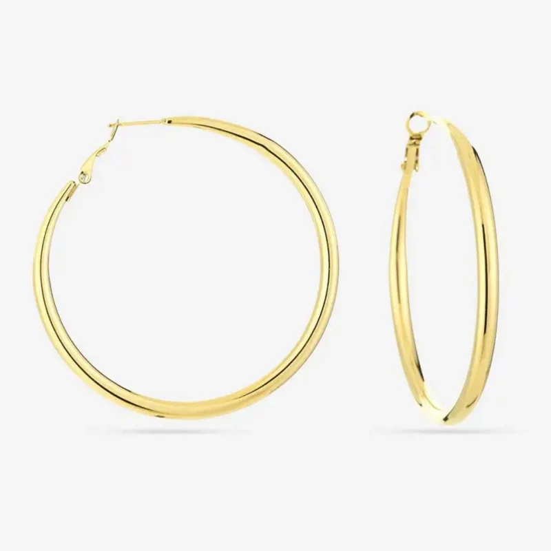 Elegante goldene Creolen (60 mm) | Luxuriöses Accessoire für einen stilvollen Look Skanto
