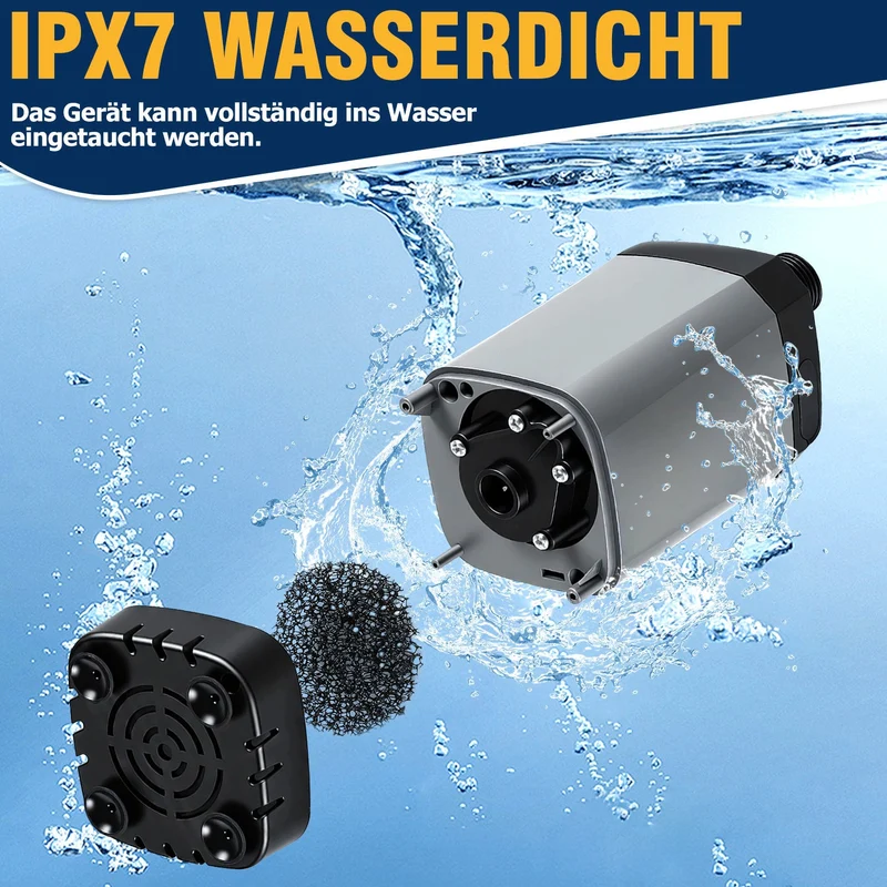 Tragbare Campingdusche batteriebetrieben Outdoor-Dusche mit 20L faltbarem Eimer | Skanto
