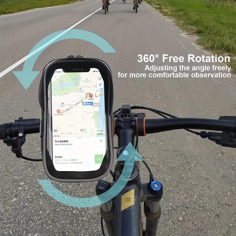 Wasserdichte Handyhalterung für Fahrrad & Motorrad – 360° drehbar & passend für 4.5-6.4" | Skanto