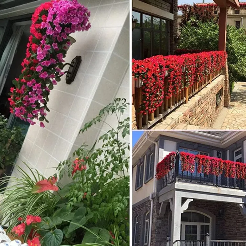 Lebhafter künstlicher hängender Orchideenstrauß | Skanto