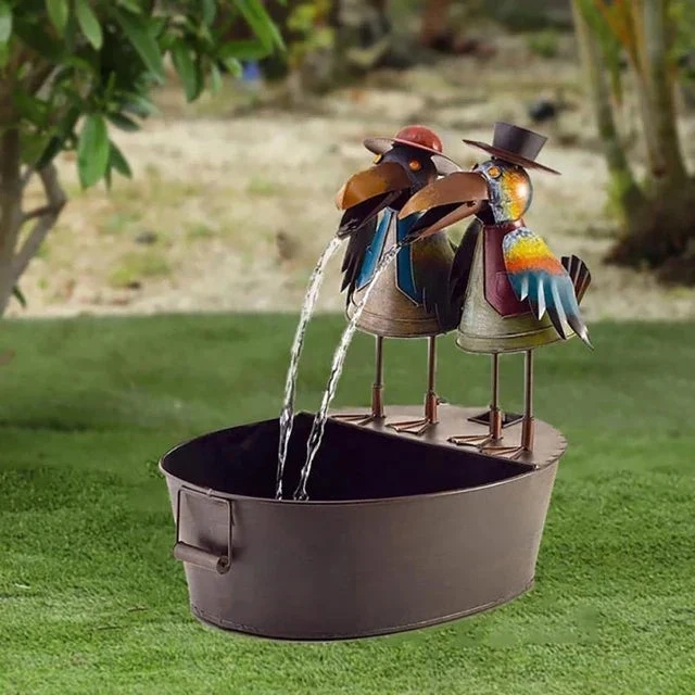 Tierfigur | Bezaubernder Wasserfallbrunnen für den Außenbereich Skanto