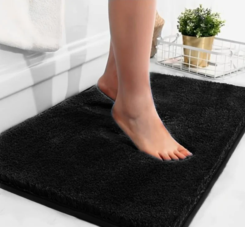 Dicke Mikrofaser-Badematte - Weich, saugfähig, rutschfest - Perfekt für Badezimmer und Schlafzimmer | Skanto