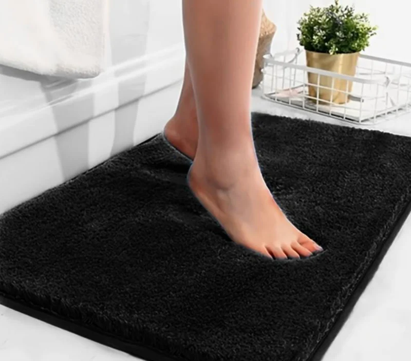 Dicke Mikrofaser-Badematte - Weich, saugfähig, rutschfest - Perfekt für Badezimmer und Schlafzimmer | Skanto