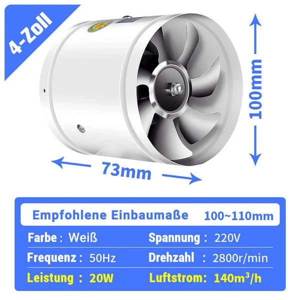 Super-Saug-Ventilator | Leiser, leistungsstarker Abluftventilator | Skanto