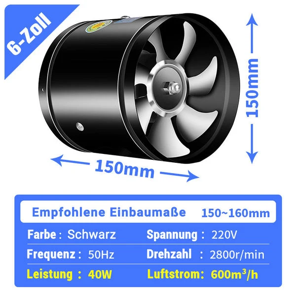 Super-Saug-Ventilator | Leiser, leistungsstarker Abluftventilator | Skanto