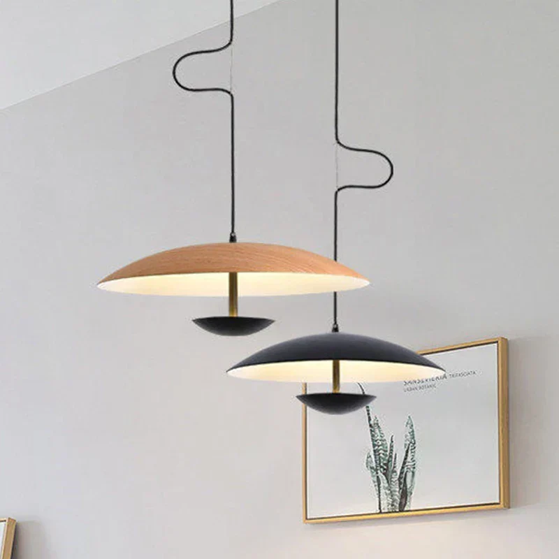 Moderne LED-Pendelleuchte – Skandinavisches Design aus Holz und Metall | Skanto