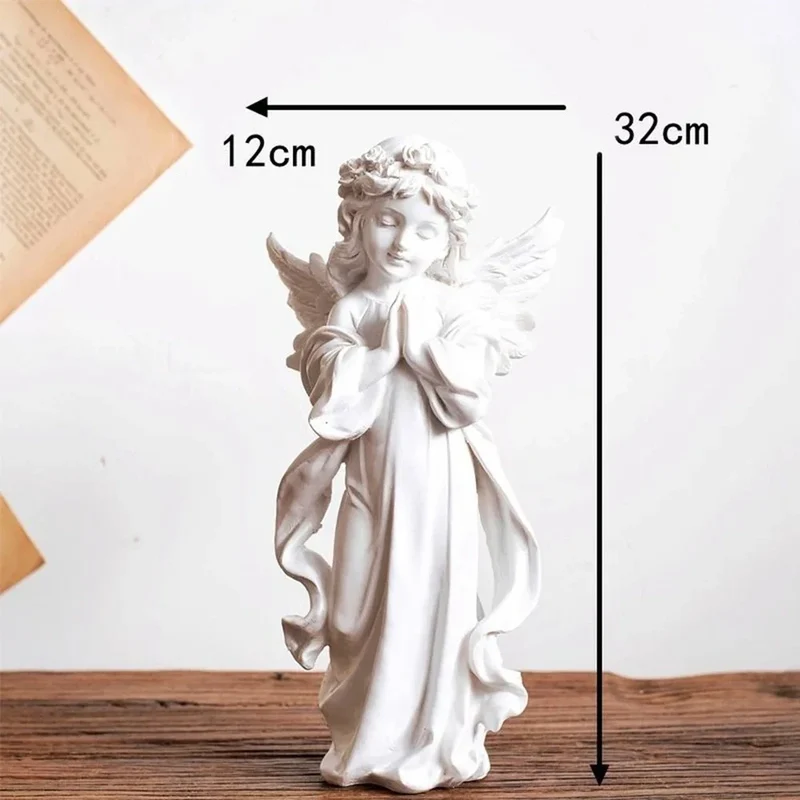 Skanto Decor – Künstlerische Engel-Harzfigur für Ladenskulptur Moderne Kunst