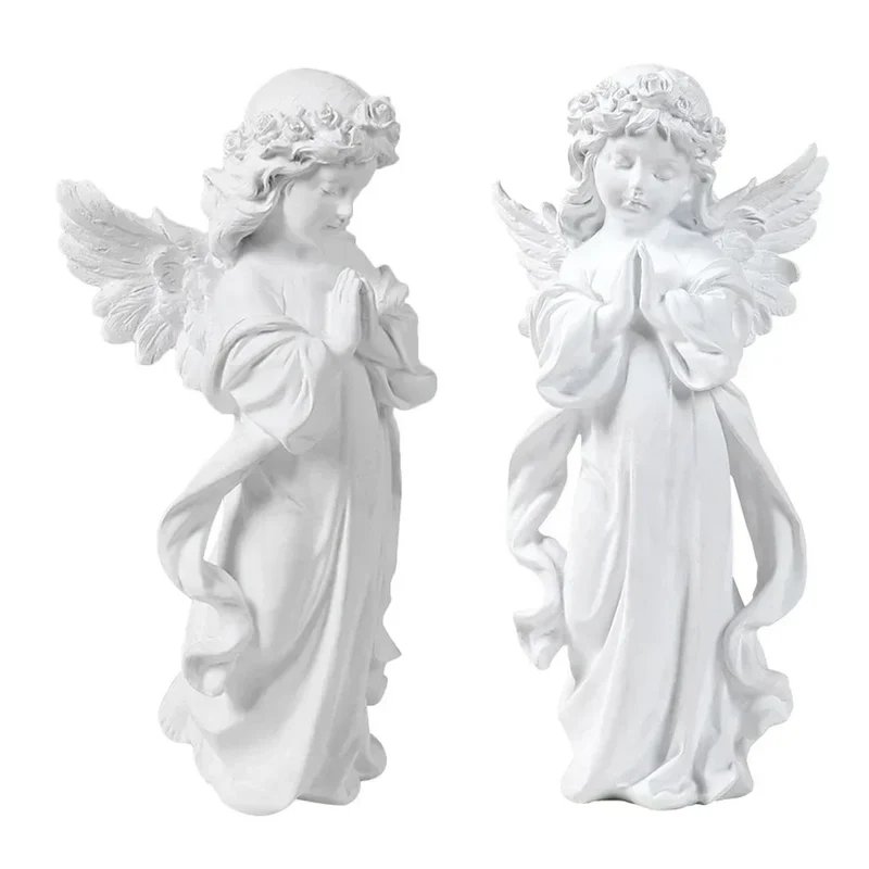 Skanto Decor – Künstlerische Engel-Harzfigur für Ladenskulptur Moderne Kunst