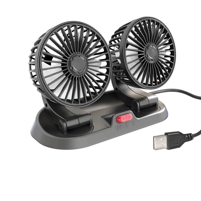 Mini-Schwenkventilator mit Doppelkopf für das Auto | Skanto