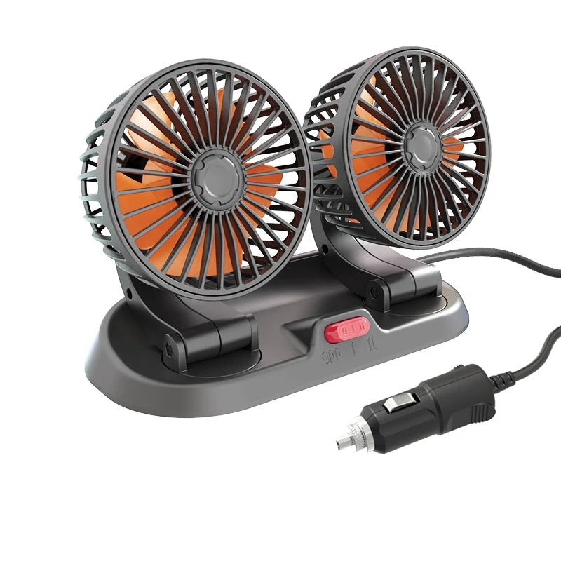 Mini-Schwenkventilator mit Doppelkopf für das Auto | Skanto