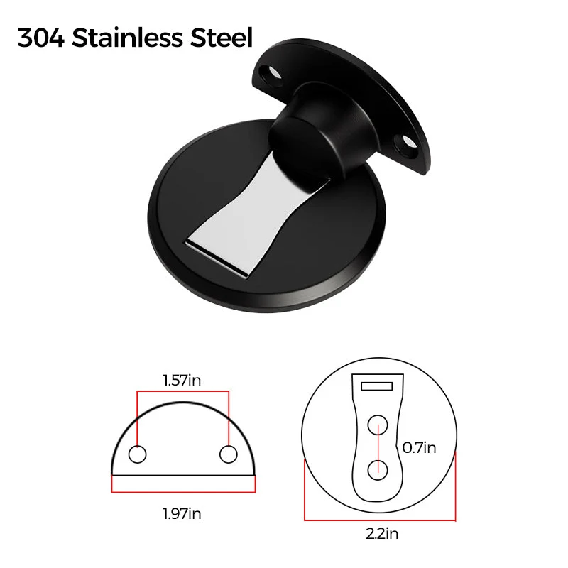 Unsichtbarer magnetischer Türstopper aus Edelstahl | Skanto