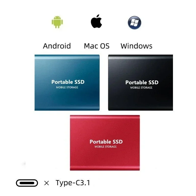 Skanto | TECHNOLOGIE | Skanto Superschnelle externe SSD 2TB | Mini SSD | Hochgeschwindigkeitsspeicher für Laptop und PC