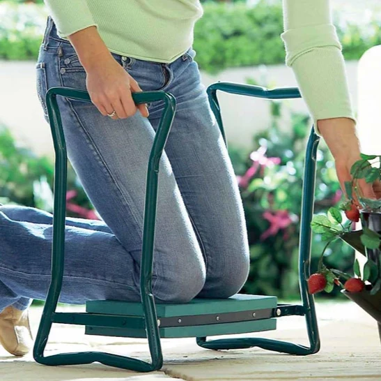 Gartenknieschemel – Gepolsterter Garten-Sitzknieschemel mit Griffen Skanto