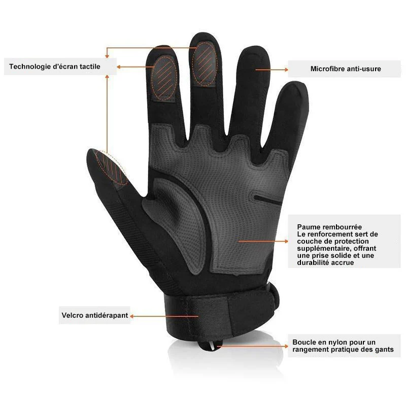 Militärische taktische Vollfingerhandschuhe | Skanto