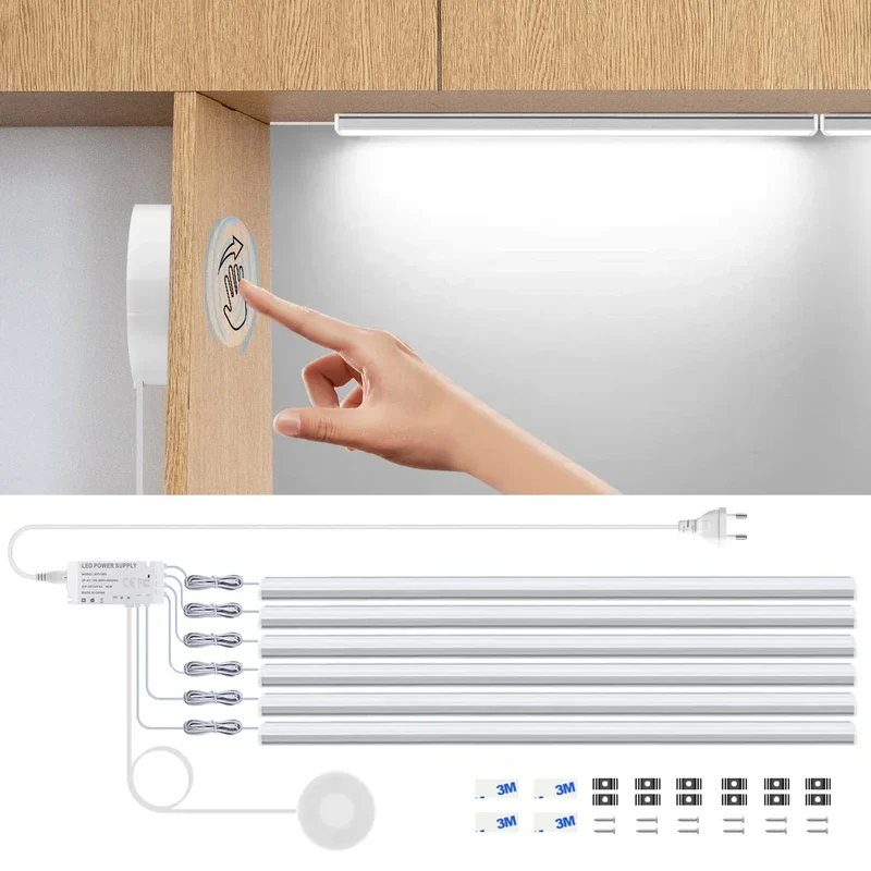 Bewegungssensor LED-Licht Kabellose Lichtleiste aus Holz und Aluminium | Skanto