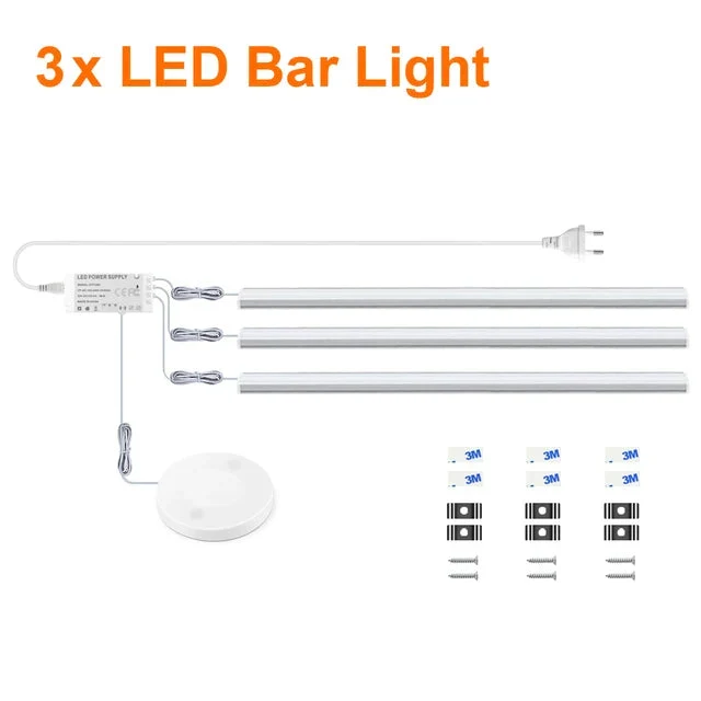 Bewegungssensor LED-Licht Kabellose Lichtleiste aus Holz und Aluminium | Skanto