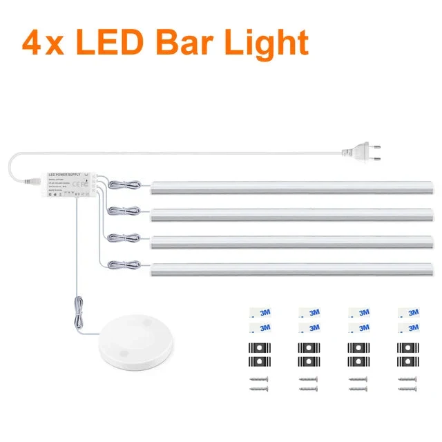 Bewegungssensor LED-Licht Kabellose Lichtleiste aus Holz und Aluminium | Skanto