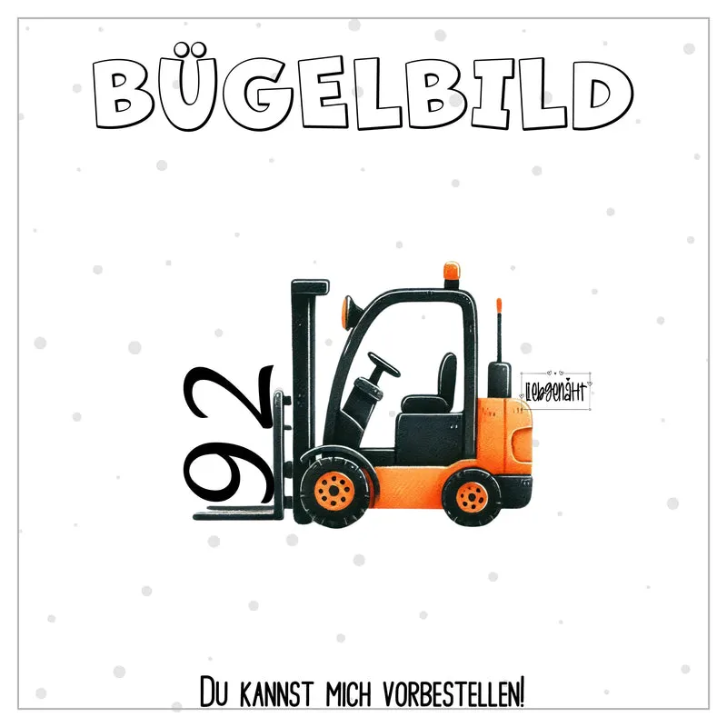 VORBESTELLUNG! Größenlabel - Gabelstapler