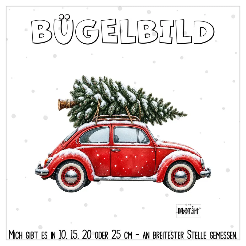 VORBESTELLUNG | BÜGELBILD | AUTO MIT TANNENBAUM 2