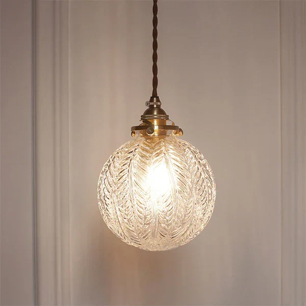 GlobeLight - Industrielle Pendelleuchte mit klarem Glasschirm Skanto