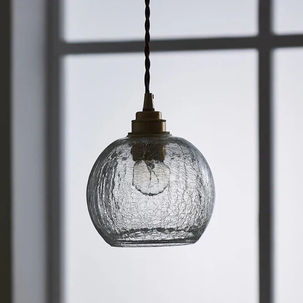 GlobeLight - Industrielle Pendelleuchte mit klarem Glasschirm Skanto