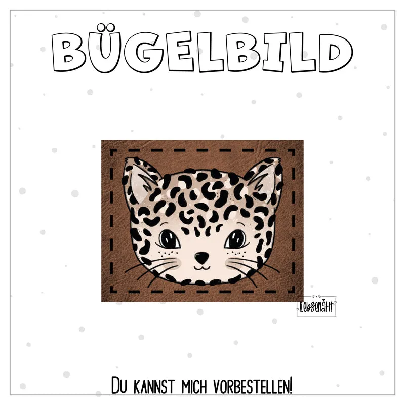 VORBESTELLUNG! Bügellabel - Katzengold - Leo