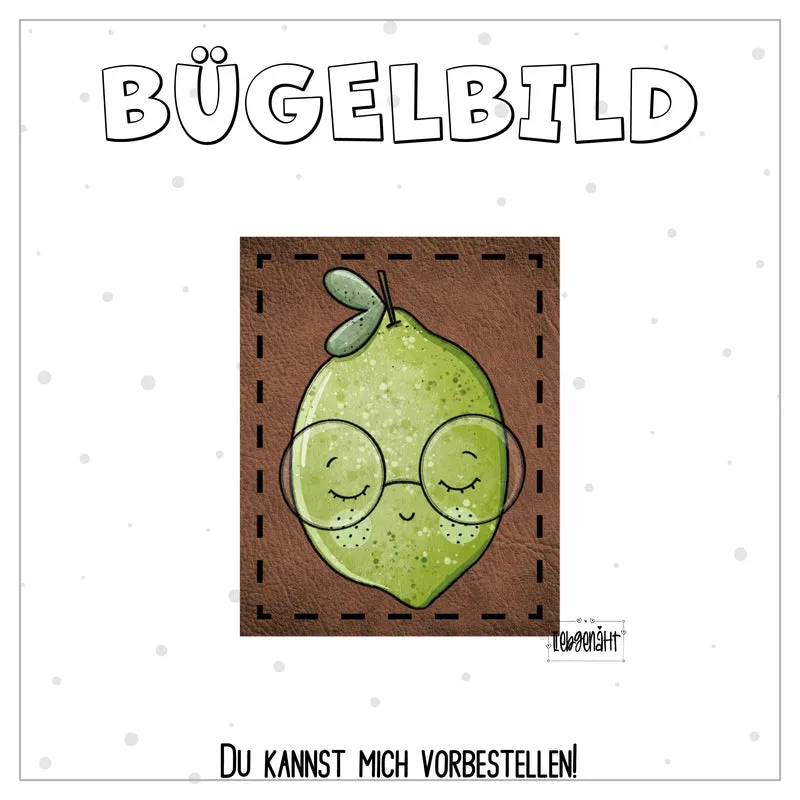 VORBESTELLUNG! Bügellabel - Katzengold - Limette