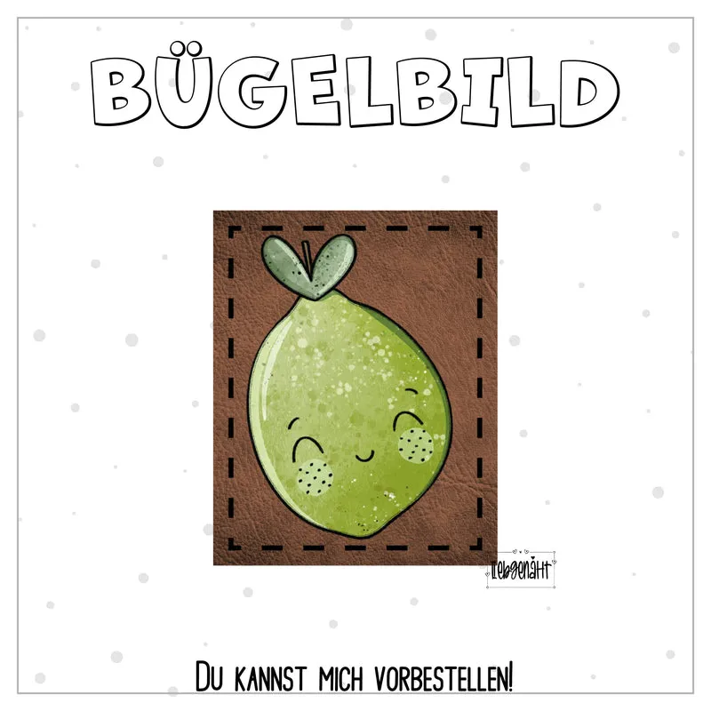 VORBESTELLUNG! Bügellabel - Katzengold - Limette
