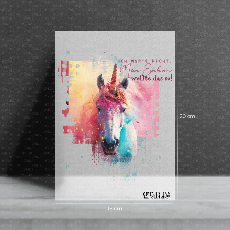 Bügelbild Mein Einhorn wollte das so