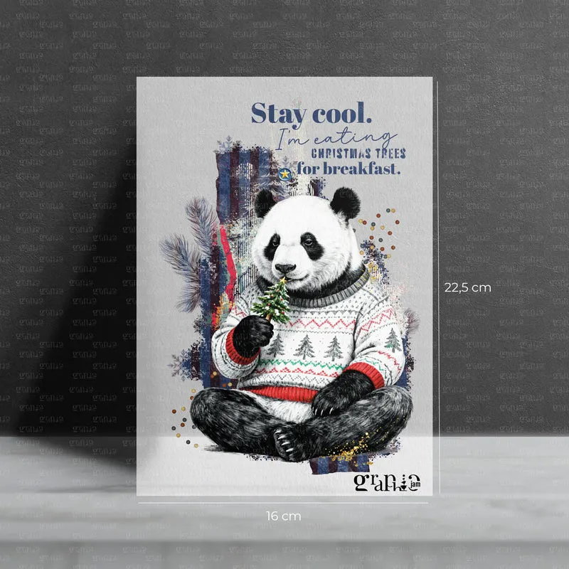 Bügelbild Moody Panda | X-Mas Special